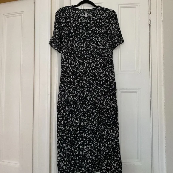 knee length dresses for ladies Floret Midi Dress - Blue Multi main image 0